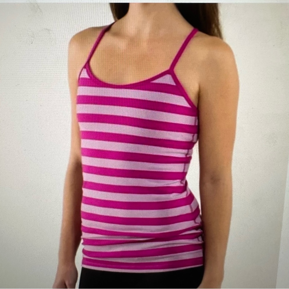 Lululemon Power Y Tank Raspberry Stripe